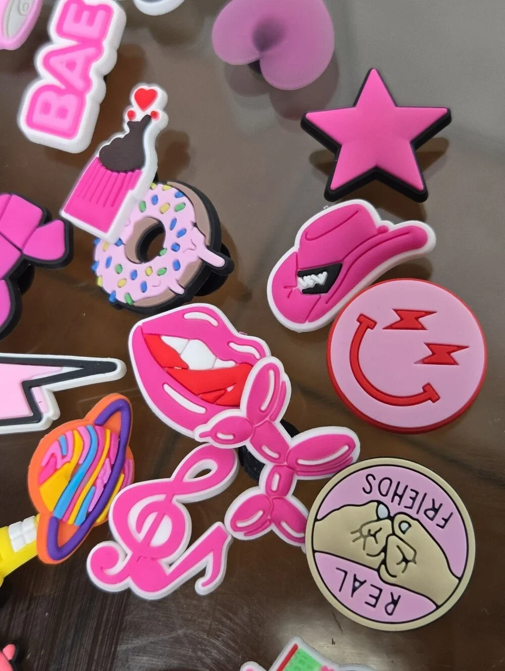 Pink 'BAE' Kids Charm Shoe & Bag Accessory